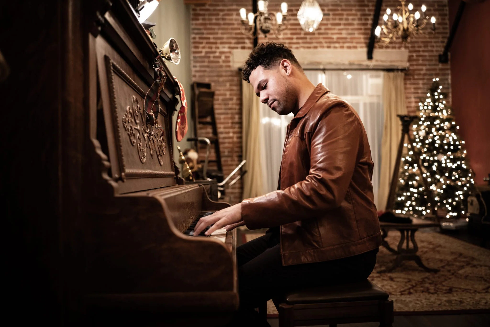 Musician performing in a Hollywood venue